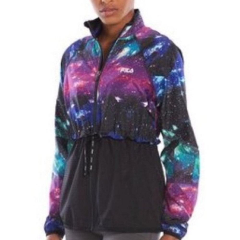 FILA Sport Galaxy Windbreaker with Mesh Bottom Size Large *zipper is broken - Picture 2 of 16